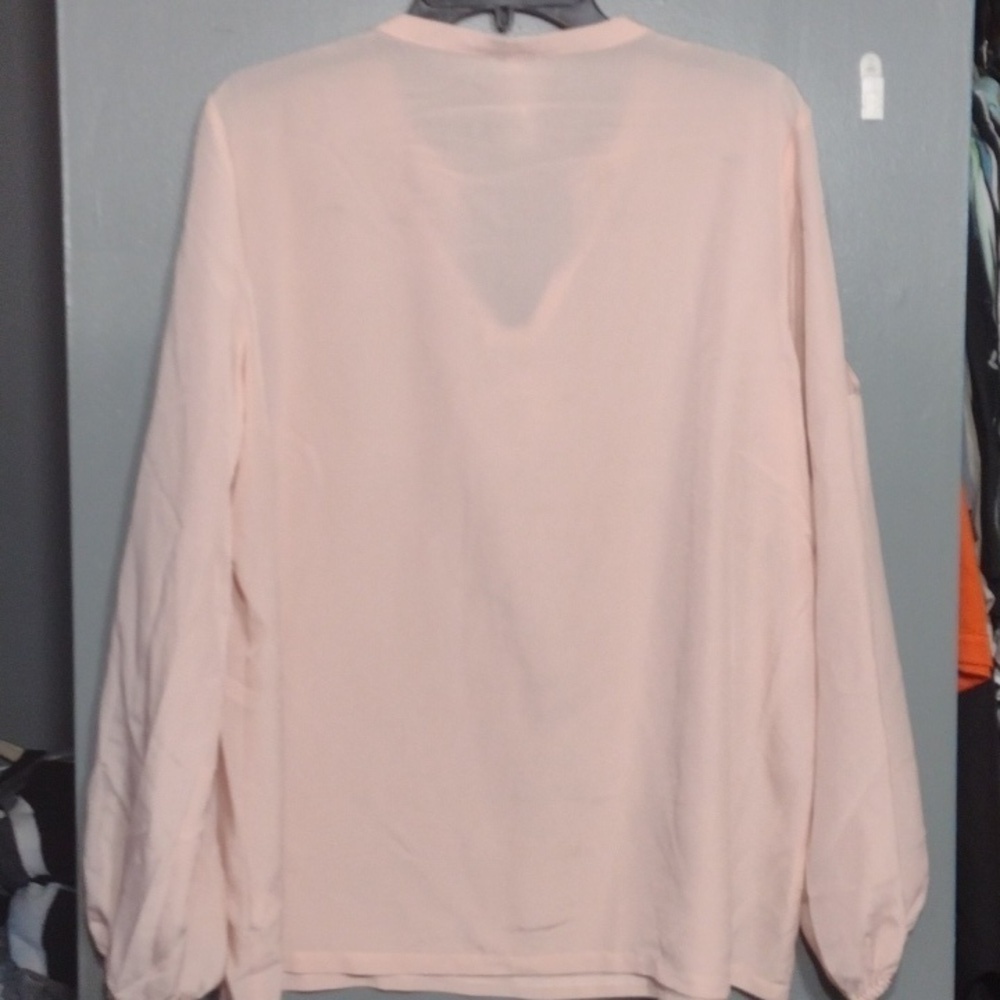 Juicy Couture | Pink Rhinestone Satin Embellished U Neck Cold Shoulder Top XL - Picture 6 of 9